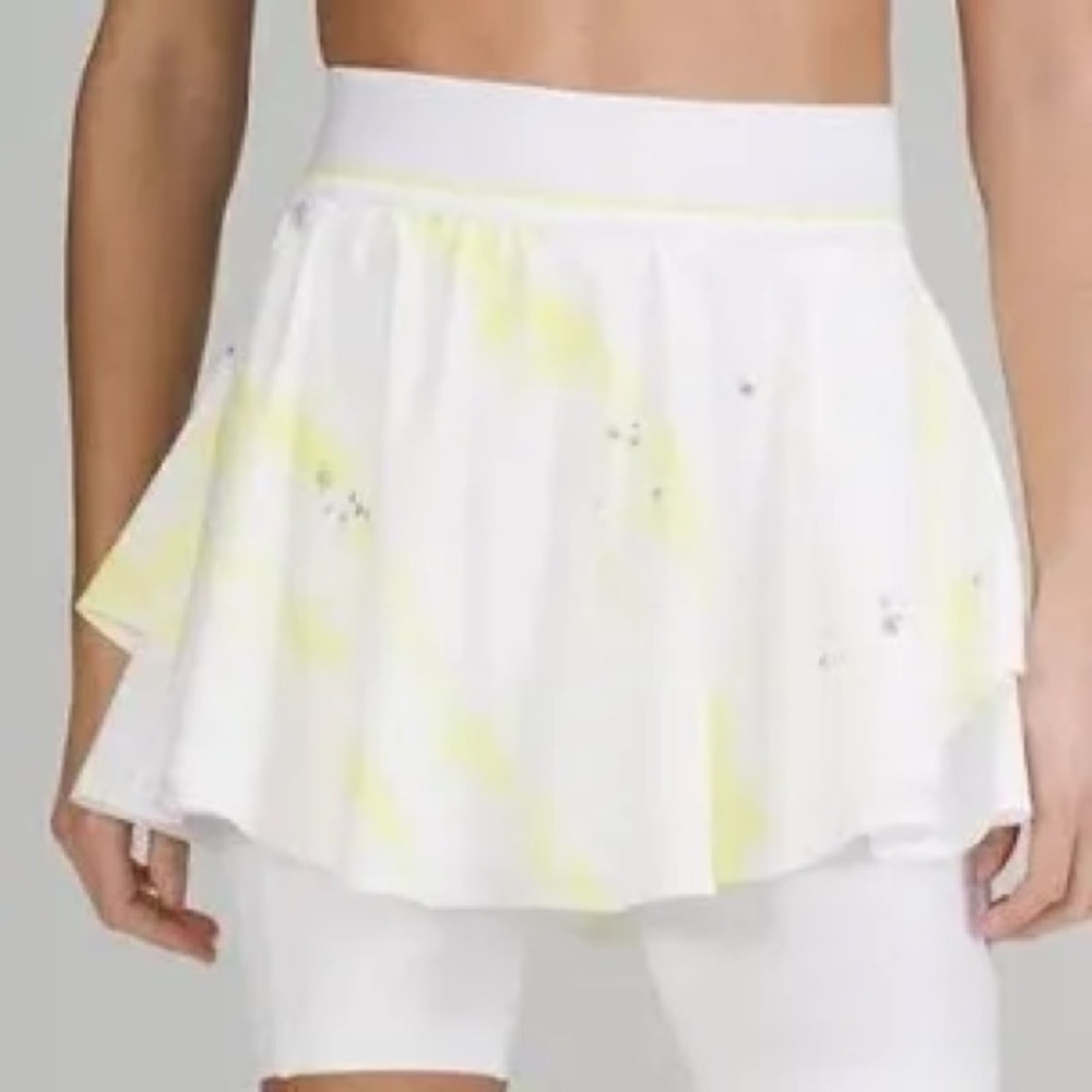 White and Yellow Women's Skirt